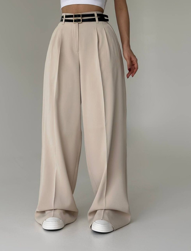 شلوار واید زنانه Sienna | شلوار کرپ قد ۱۱۰